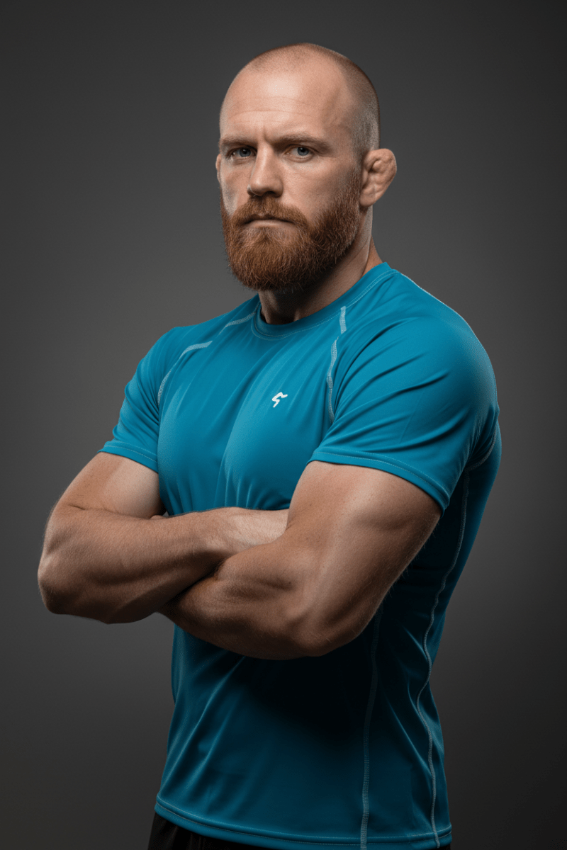 GymBum UK Blue Steel Combat Rash Guard - Allen - Fitness