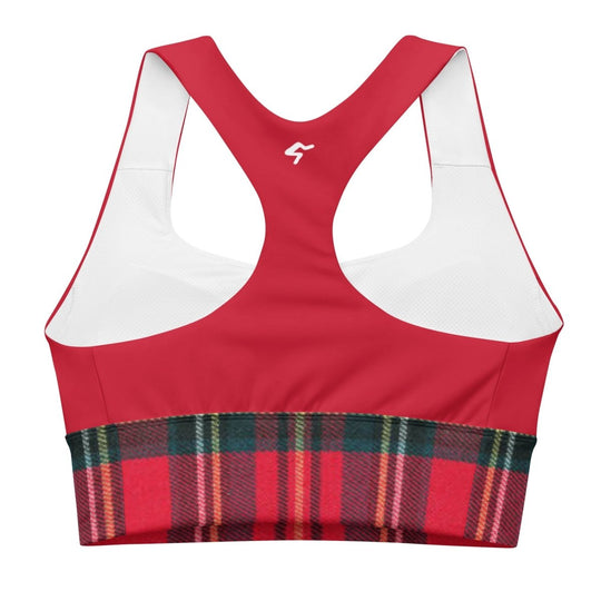 GymBum UK Caledonia Crimson Longline Sports Bra - Allen - Fitness