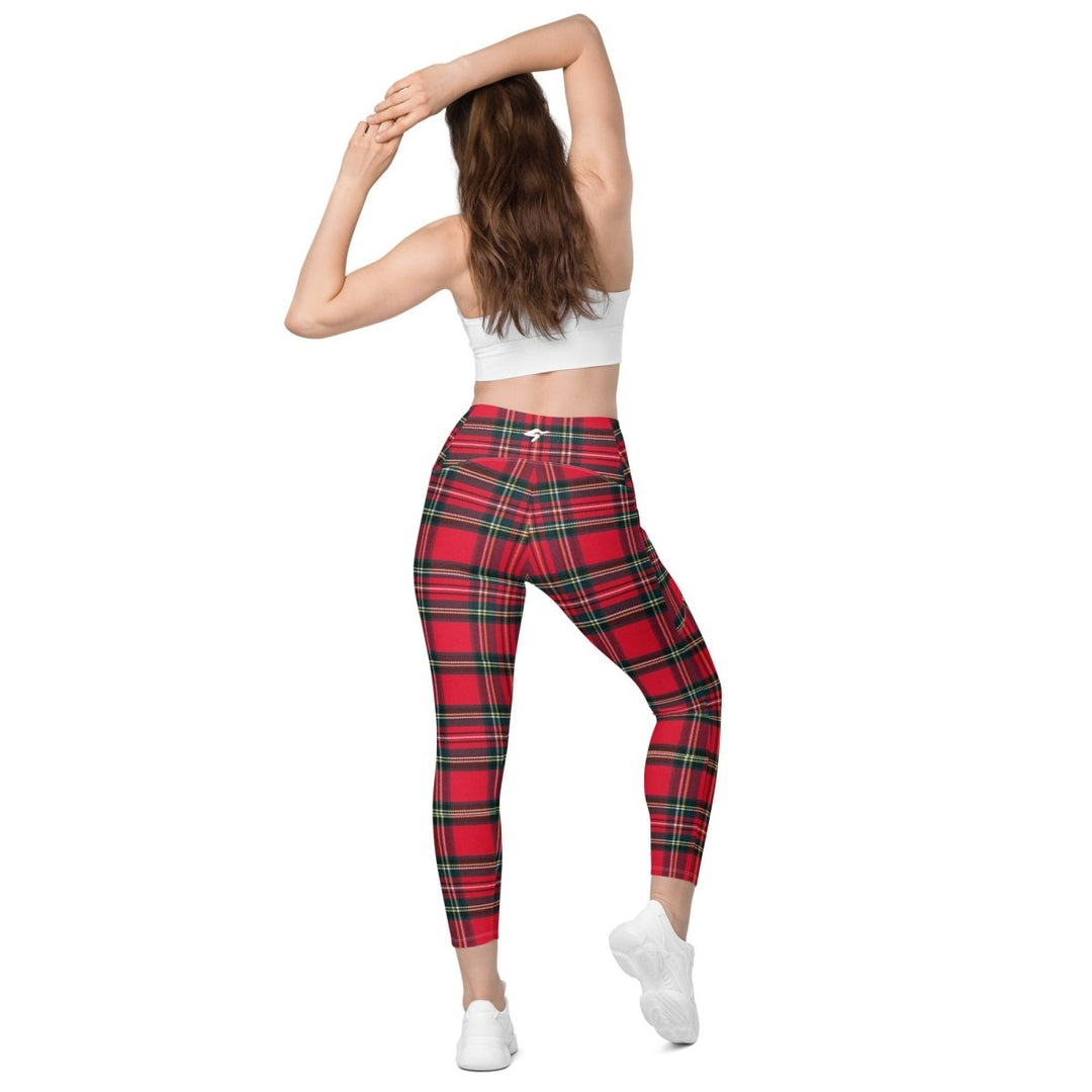 GymBum UK Redline Tartan Leggings with pockets - Allen - Fitness