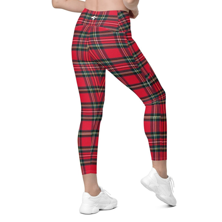GymBum UK Redline Tartan Leggings with pockets - Allen - Fitness