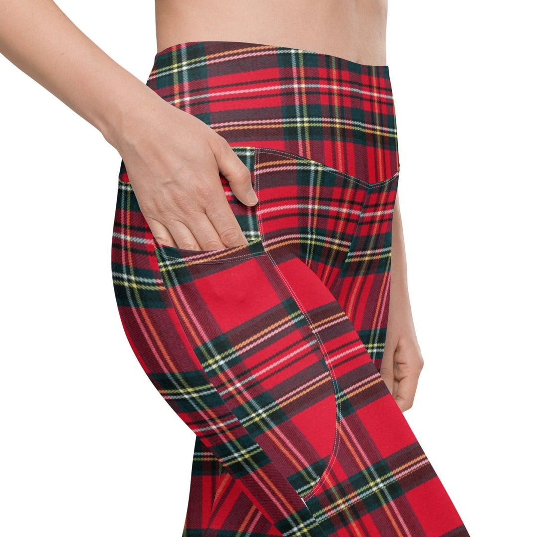 GymBum UK Redline Tartan Leggings with pockets - Allen - Fitness