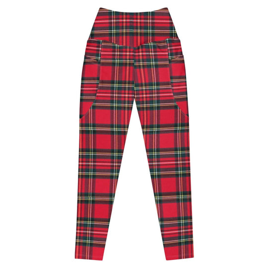 GymBum UK Redline Tartan Leggings with pockets - Allen - Fitness