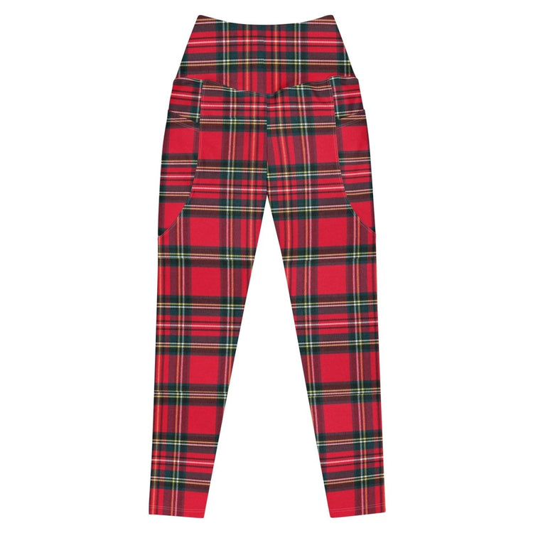 GymBum UK Redline Tartan Leggings with pockets - Allen - Fitness