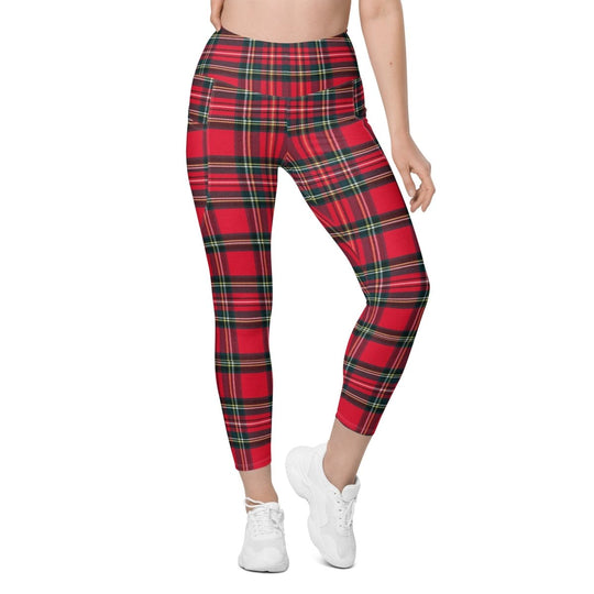 GymBum UK Redline Tartan Leggings with pockets - Allen - Fitness