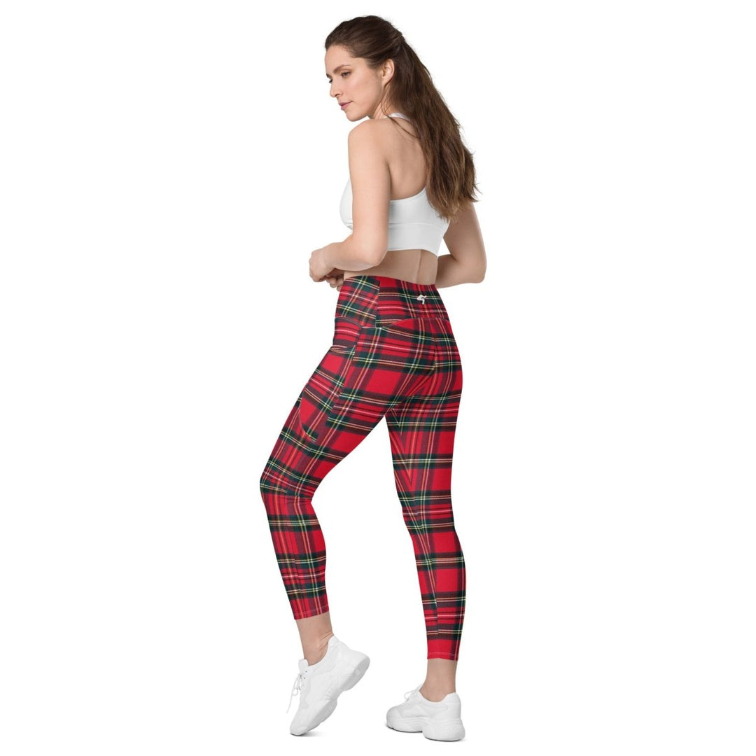 GymBum UK Redline Tartan Leggings with pockets - Allen - Fitness
