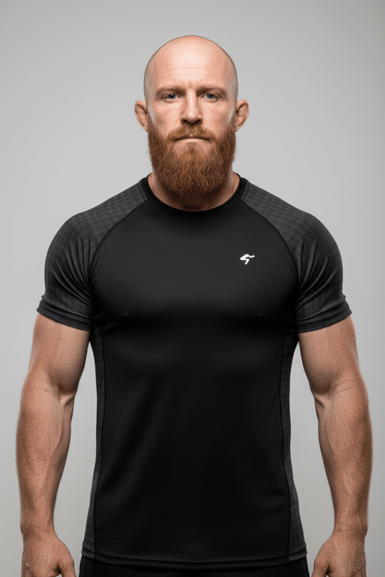 GymBum UK Shadow Check Rash Guard - Allen - Fitness