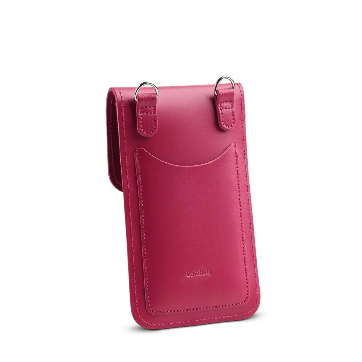 Handmade Leather Mobile Phone Pouch Plus - Magenta - Allen-Fitness
