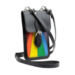 Handmade Leather Mobile Phone Pouch with Card Holder - Stylish and Adjustable Crossbody Design - Allen-Fitness