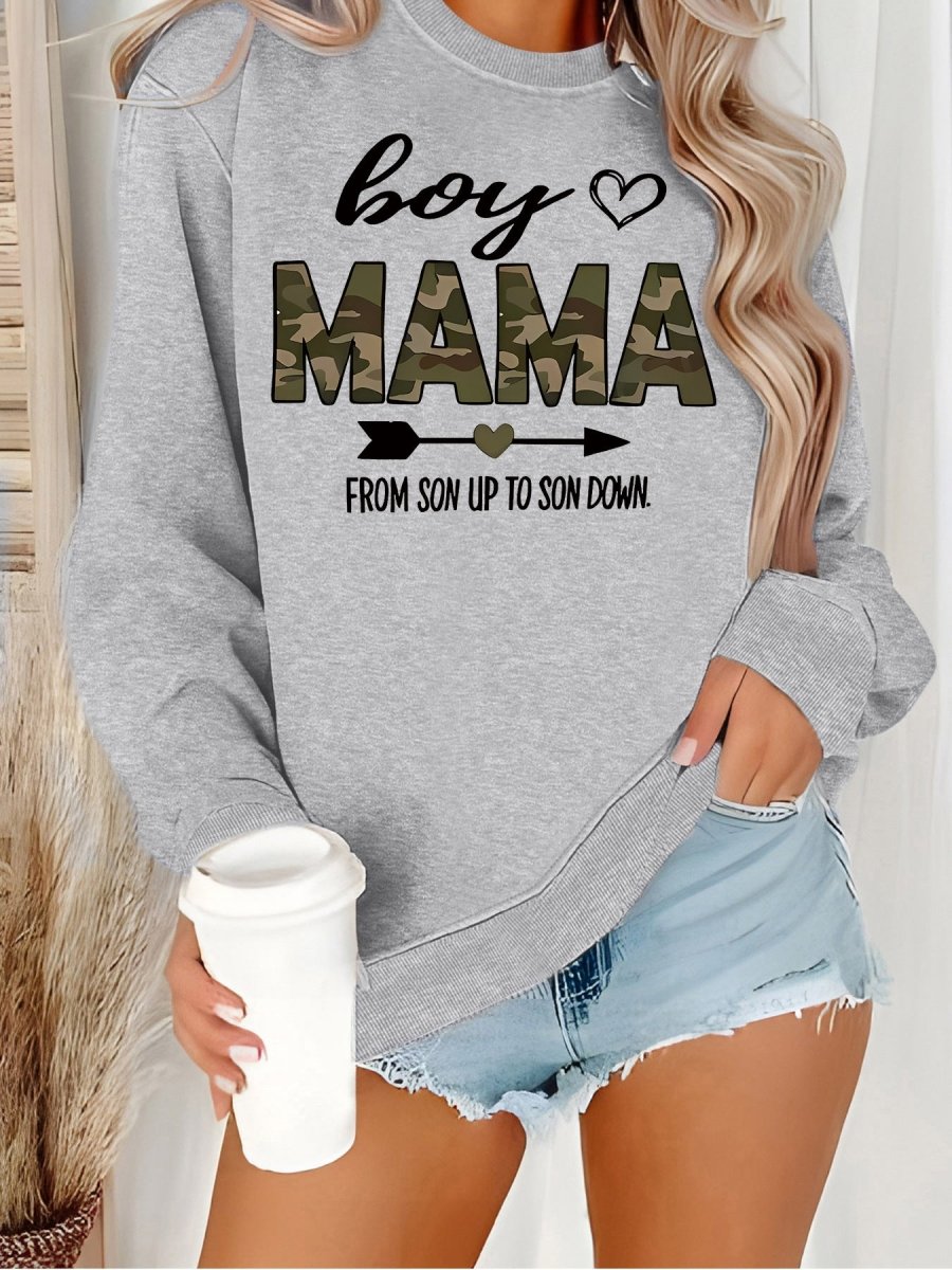 Heart print loose women's fleece hoodie - Premium Fitness & Activewear for Men & Women|UK