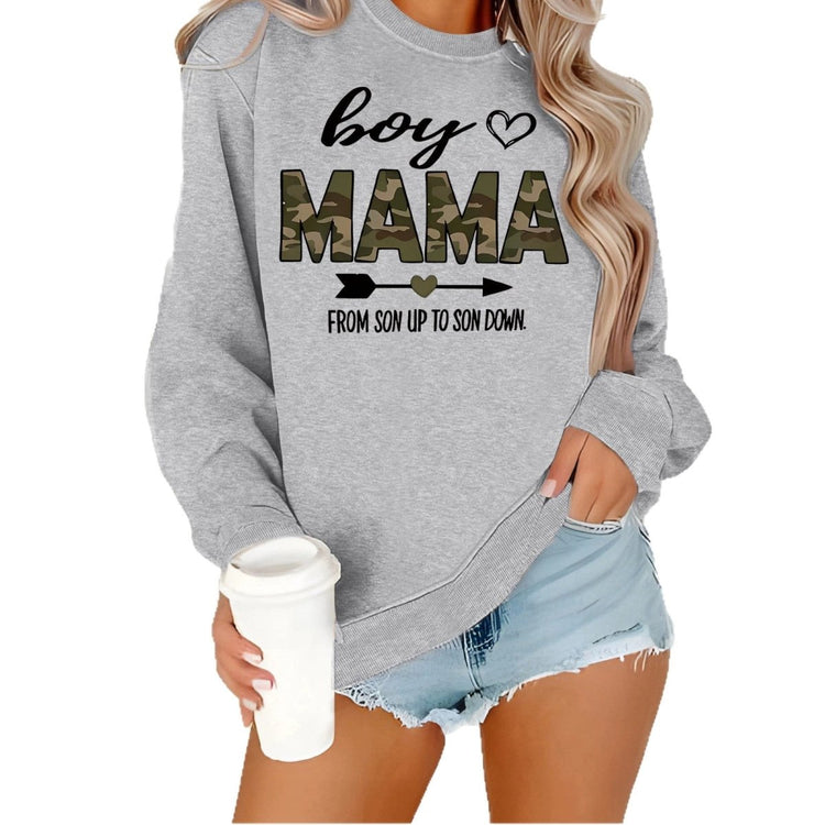 Heart print loose women's fleece hoodie - Premium Fitness & Activewear for Men & Women|UK