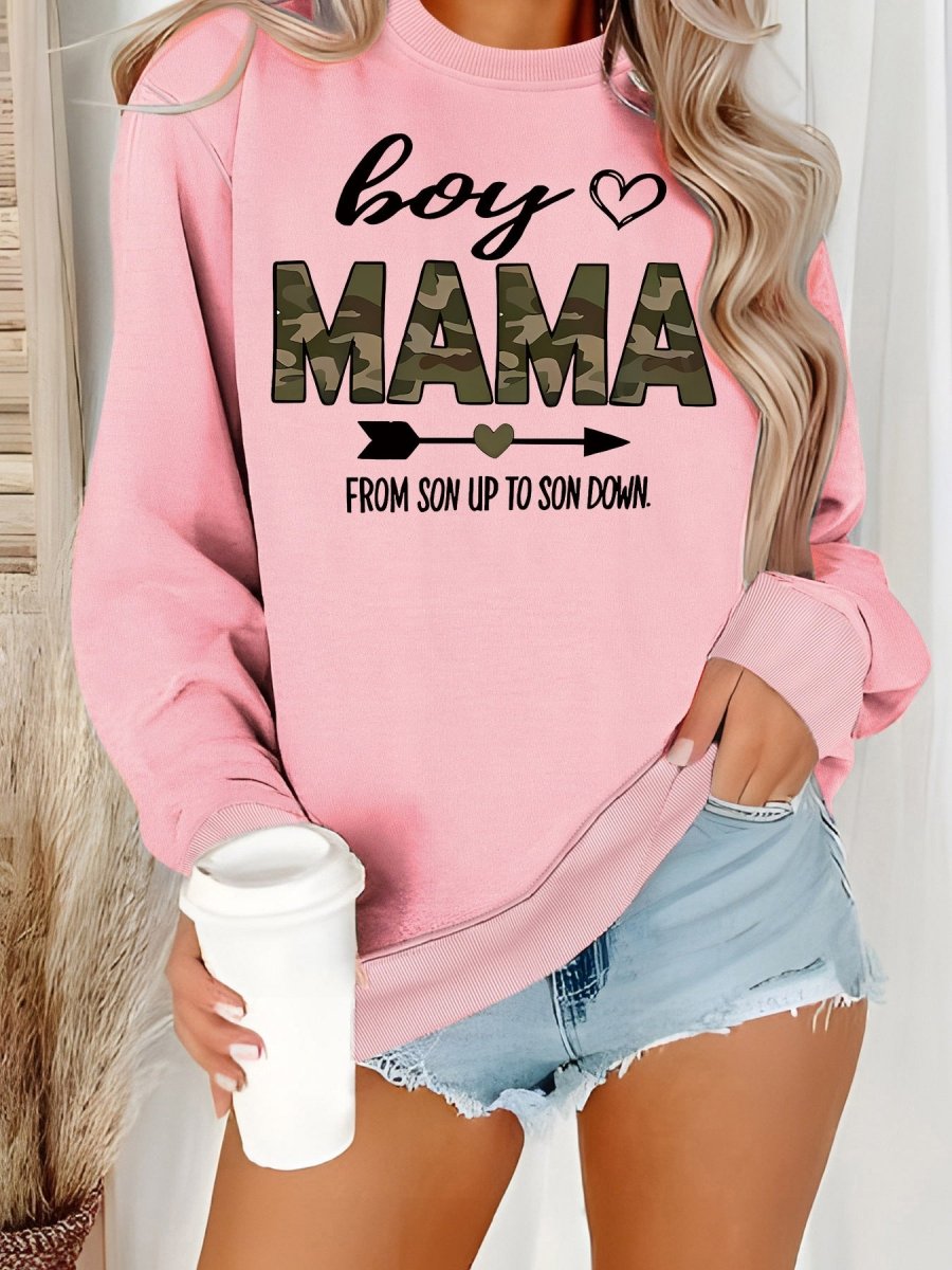 Heart print loose women's fleece hoodie - Premium Fitness & Activewear for Men & Women|UK