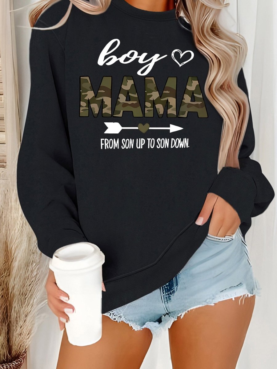 Heart print loose women's fleece hoodie - Premium Fitness & Activewear for Men & Women|UK