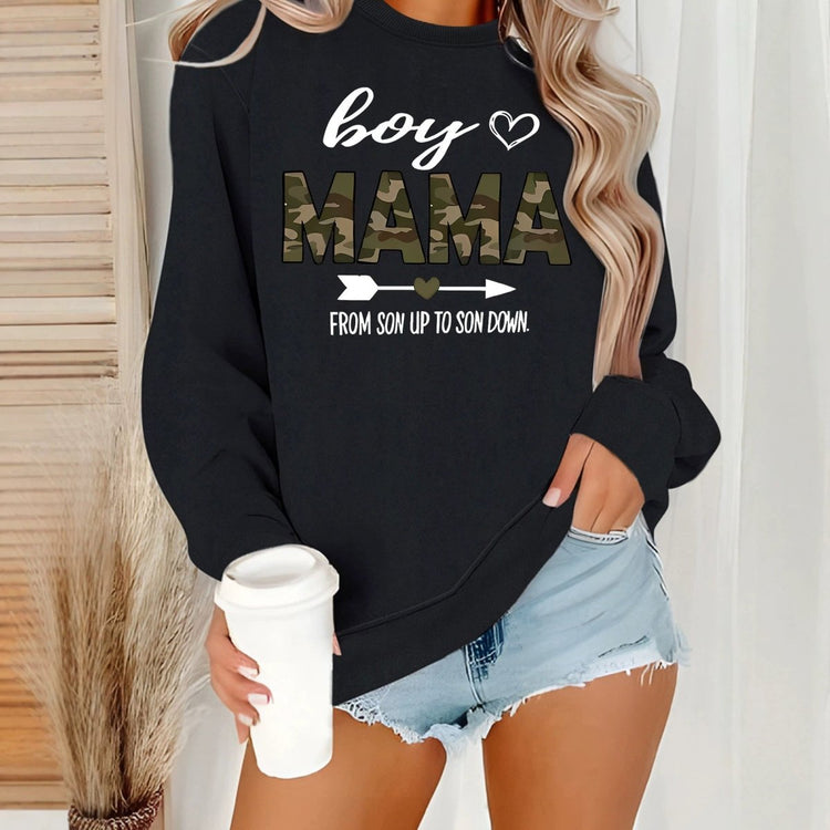 Heart print loose women's fleece hoodie - Premium Fitness & Activewear for Men & Women|UK