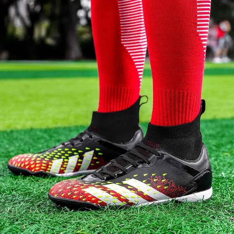 High Ankle Football Boots Superfly Sports Turf Futsal Indoor Soccer Shoes Cheap Rubber Sole Football Boots For Men OEM - Allen-Fitness