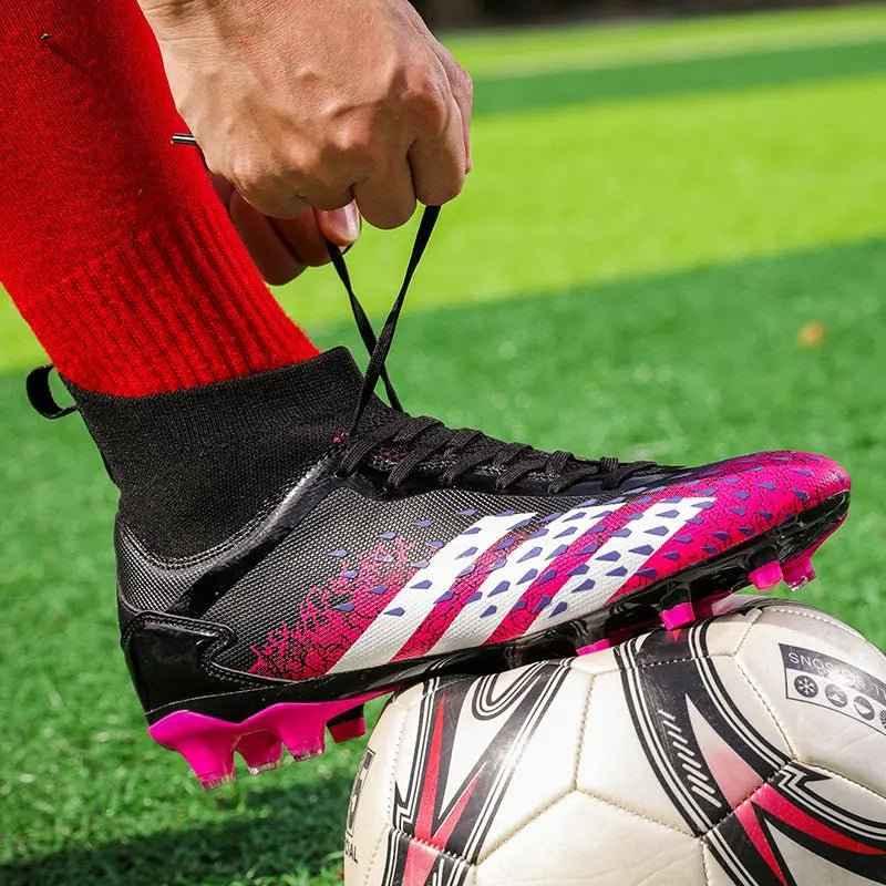 High Ankle Football Boots Superfly Sports Turf Futsal Indoor Soccer Shoes Cheap Rubber Sole Football Boots For Men OEM - Allen-Fitness