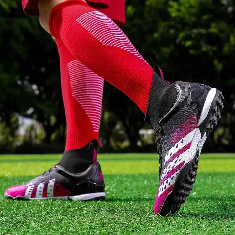 High Ankle Football Boots Superfly Sports Turf Futsal Indoor Soccer Shoes Cheap Rubber Sole Football Boots For Men OEM - Allen-Fitness