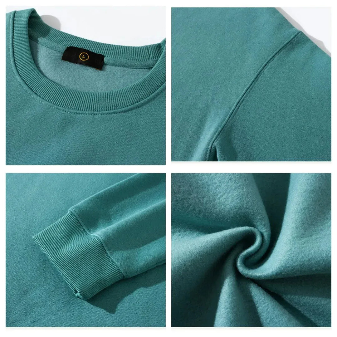High Quality Crewneck Sweatshirt - Unisex Heavyweight Cotton for Autumn Style - Allen-Fitness