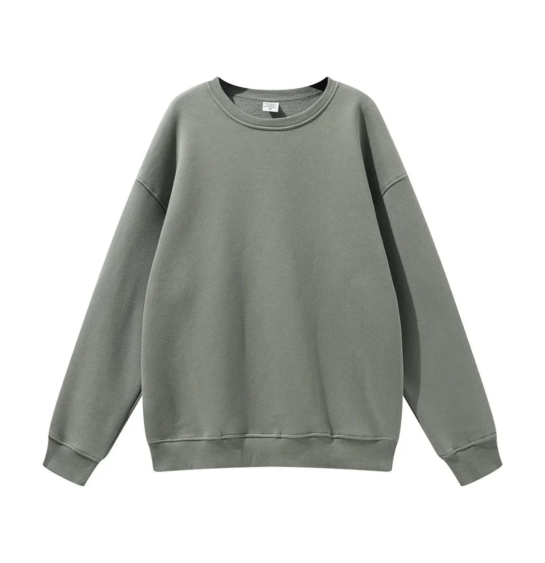 High Quality Crewneck Sweatshirt - Unisex Heavyweight Cotton for Autumn Style - Allen-Fitness