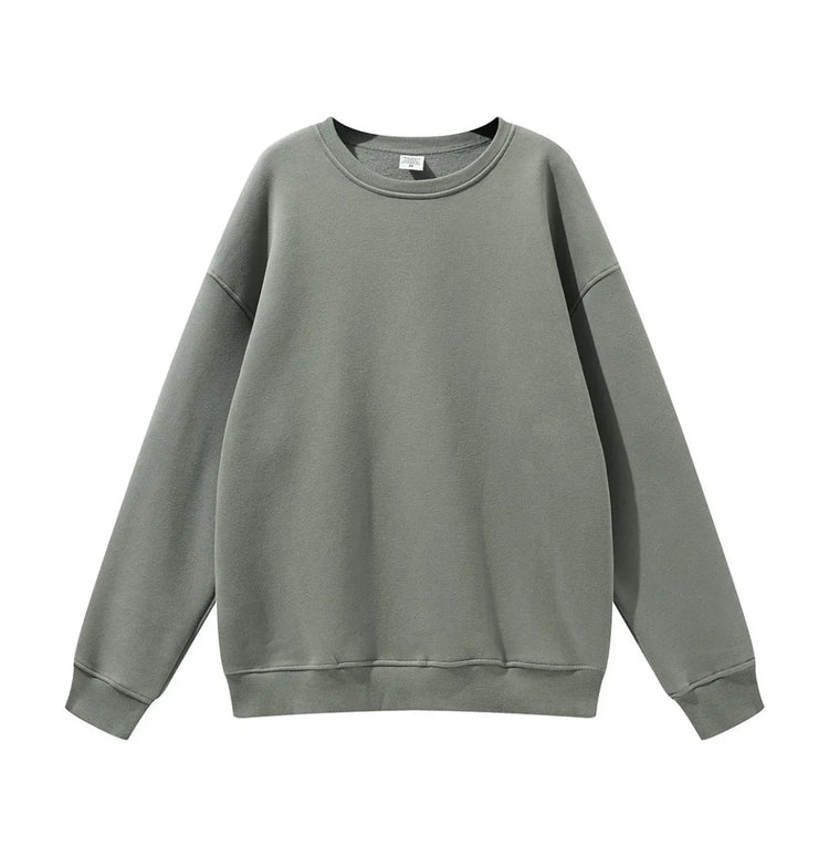 High Quality Crewneck Sweatshirt - Unisex Heavyweight Cotton for Autumn Style - Allen-Fitness