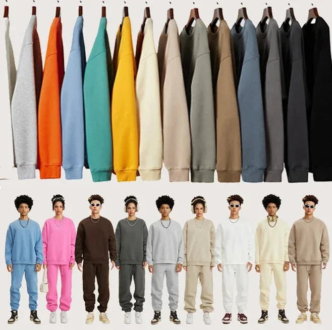 High Quality Crewneck Sweatshirt - Unisex Heavyweight Cotton for Autumn Style - Allen-Fitness