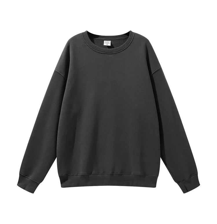 High Quality Crewneck Sweatshirt - Unisex Heavyweight Cotton for Autumn Style - Allen-Fitness