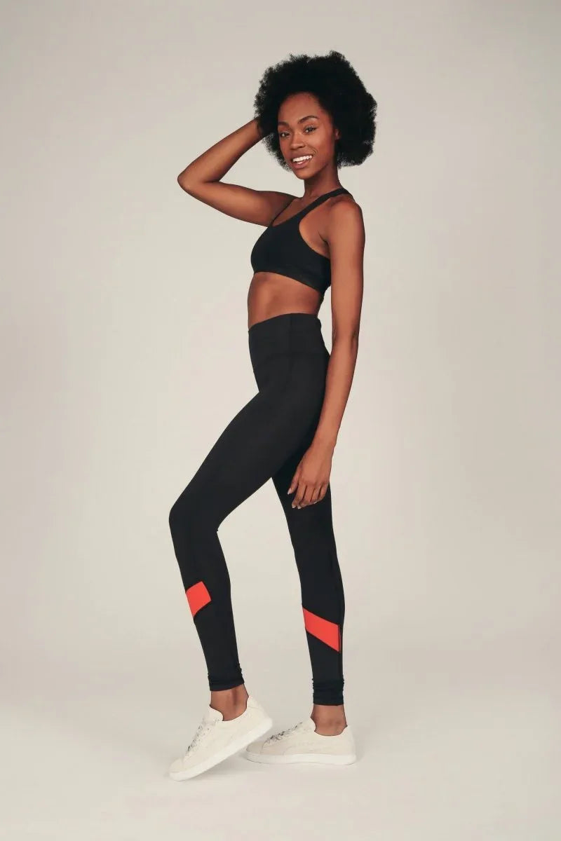 High-Rise Compression Workout Leggings with Antimicrobial Properties &amp; Back Pocket - Allen-Fitness