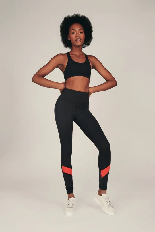 High-Rise Compression Workout Leggings with Antimicrobial Properties &amp; Back Pocket - Allen-Fitness