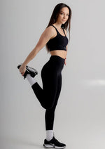 High Waist Active Leggings with Pockets - Sculpting Performance Fabric for Gym & Yoga - Allen-Fitness