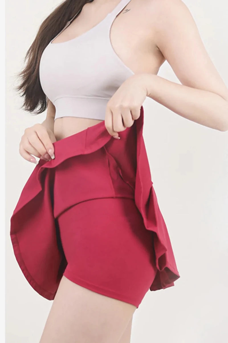 High Waist Pleated Active Skirt - Premium Fitness &amp; Activewear for Men &amp; Women|UK