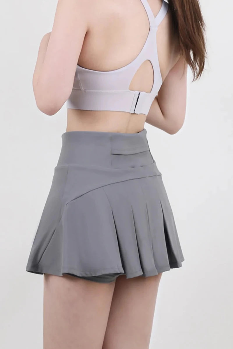 High Waist Pleated Active Skirt - Premium Fitness &amp; Activewear for Men &amp; Women|UK