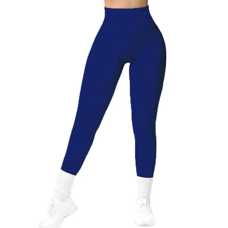 High Waist Seamless Fitness Leggings for Running - Slimming Knitted Yoga Pants for Women - Allen-Fitness