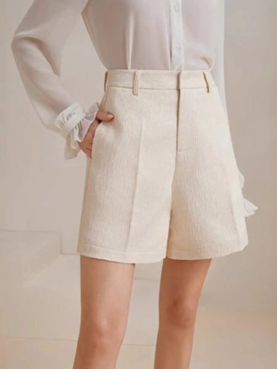 High-Waist Textured Shorts - Allen Fitness | Fashion &amp; Activewear UK