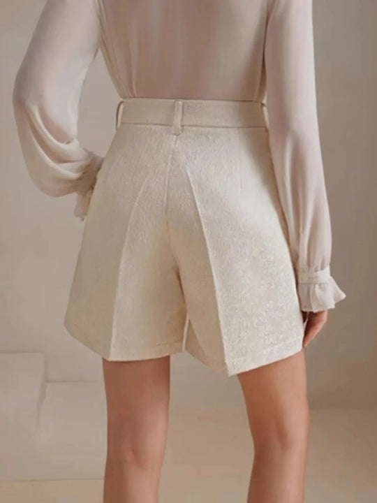 High-Waist Textured Shorts - Allen Fitness | Fashion &amp; Activewear UK