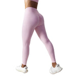 High Waist Yoga Pants – Adjustable Drawstring, Seamless Design, Breathable Fabric, Nude Feel - Allen-Fitness