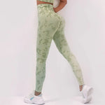 High Waist Yoga Pants for Women - Camouflage Print, Seamless Stretch Leggings for Fitness and Running - Allen-Fitness