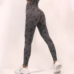 High Waist Yoga Pants for Women - Camouflage Print, Seamless Stretch Leggings for Fitness and Running - Allen-Fitness