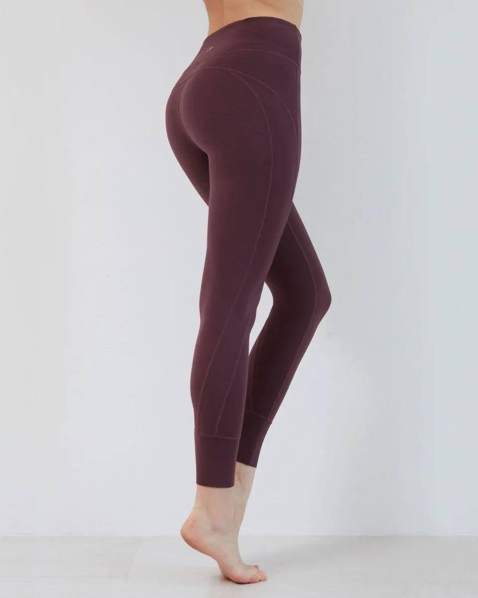 High-Waisted Jogger Leggings 28" - Coziplex™ Soft Compression Fabric for Yoga &amp; Training - Allen-Fitness