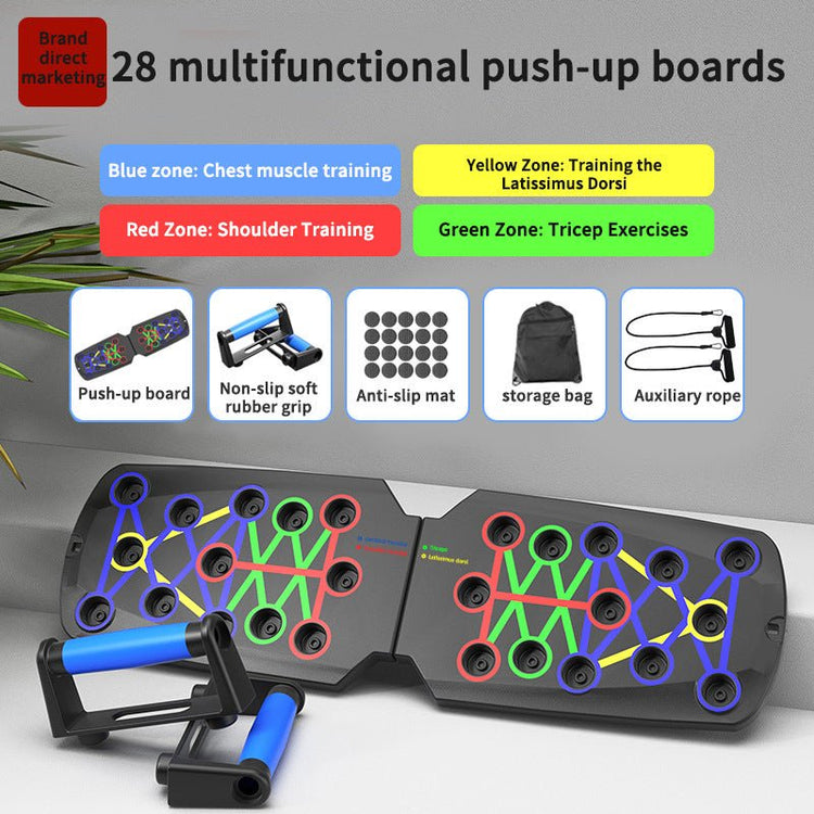 Household multi-functional push-up training board men's chest muscle abdominal muscle training equipment portable push-up board - Premium Fitness & Activewear