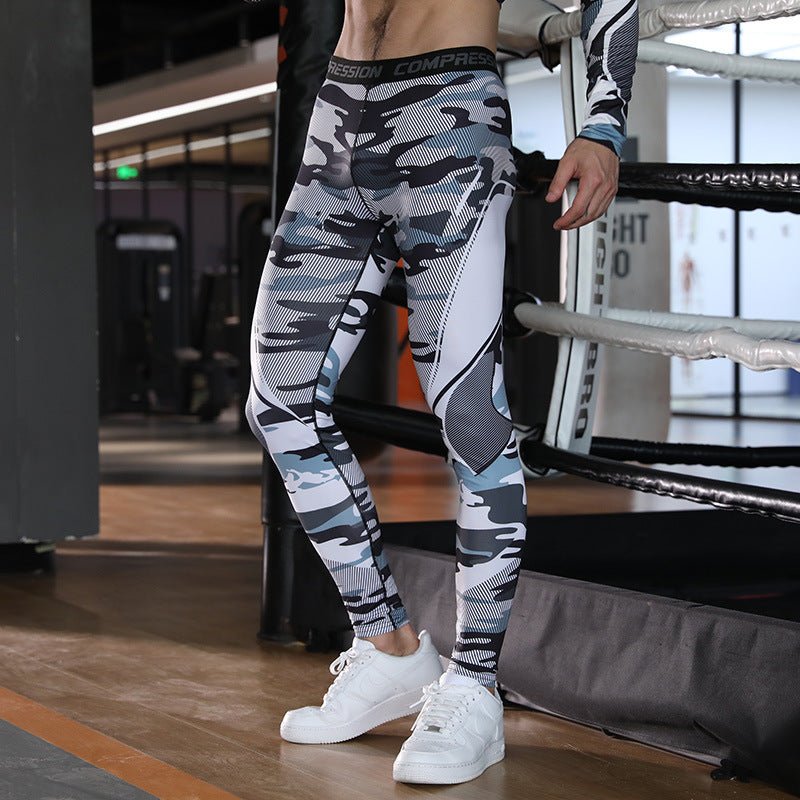 High-Performance Running Tights for Men - Compression Leggings, Moisture-Wicking, Multiple Sizes Available.