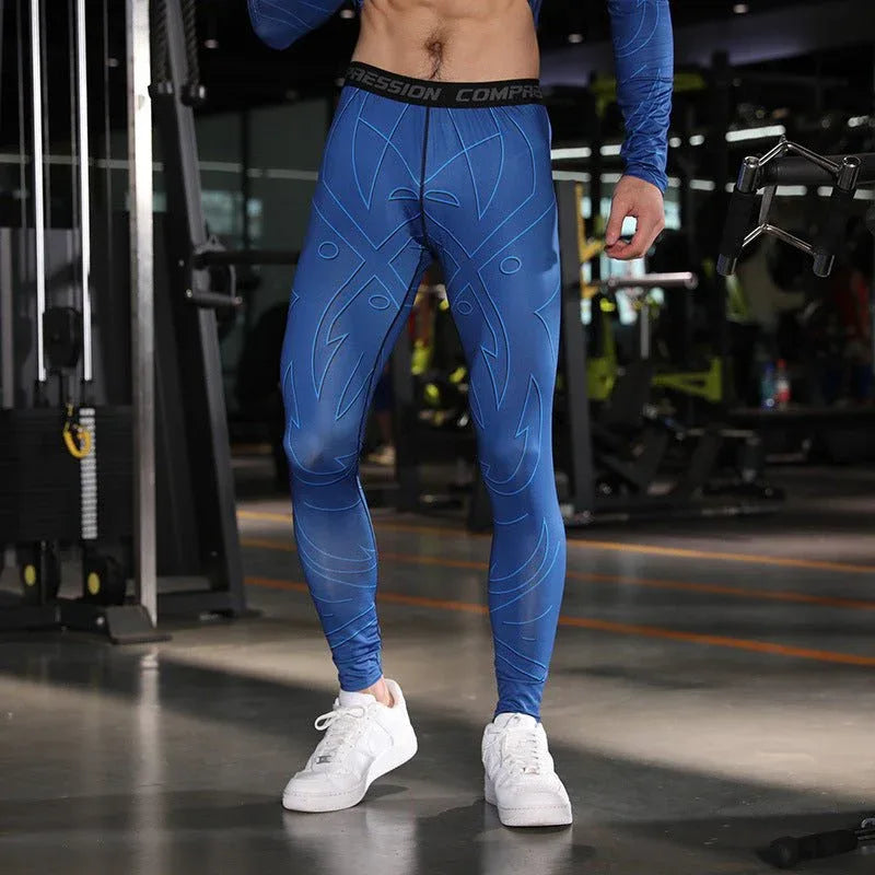 Top Quality Compression Pants - High-Performance Running Tights for Men, Moisture-Wicking - Allen-Fitness