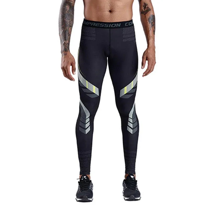 Top Quality Compression Pants - High-Performance Running Tights for Men, Moisture-Wicking - Allen-Fitness