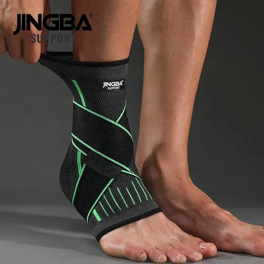 Adjustable Ankle Support Compression Sleeve with Strap for Sports and Recovery - Allen-Fitness