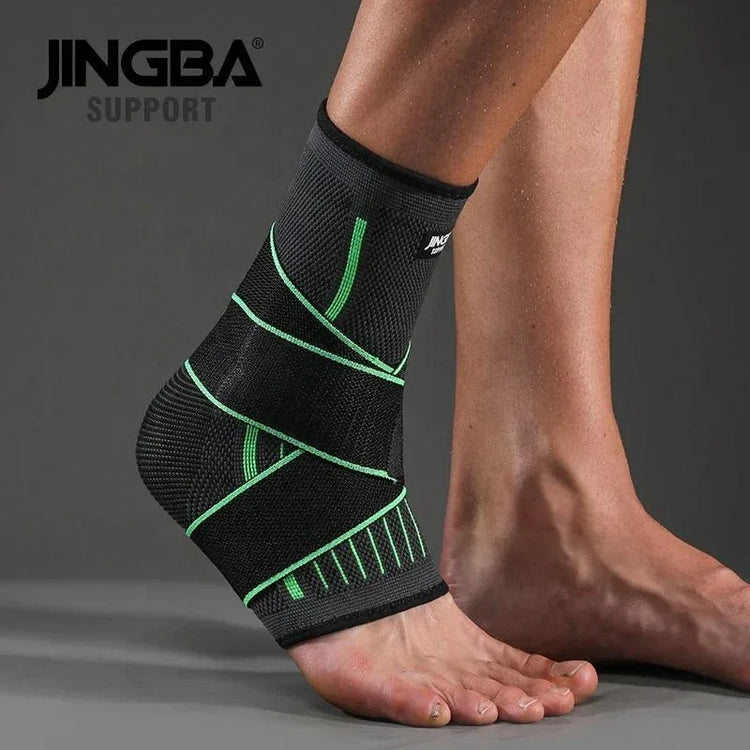 Adjustable Ankle Support Compression Sleeve with Strap for Sports and Recovery - Allen-Fitness