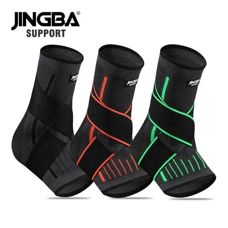 Adjustable Ankle Support Compression Sleeve with Strap for Sports and Recovery - Allen-Fitness