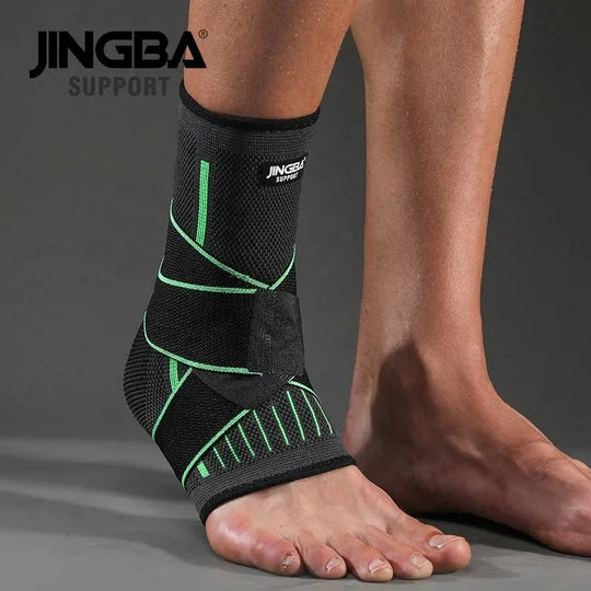 Adjustable Ankle Support Compression Sleeve with Strap for Sports and Recovery - Allen-Fitness