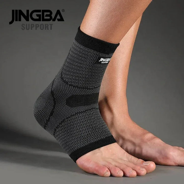 Compression Ankle Brace - Adjustable Knitted Support Sleeve for Sports Injury Protection - Allen-Fitness
