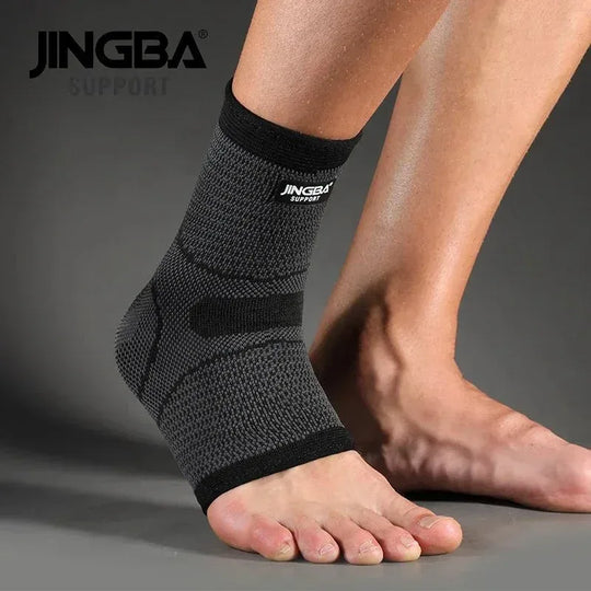 Compression Ankle Brace - Adjustable Knitted Support Sleeve for Sports Injury Protection - Allen-Fitness