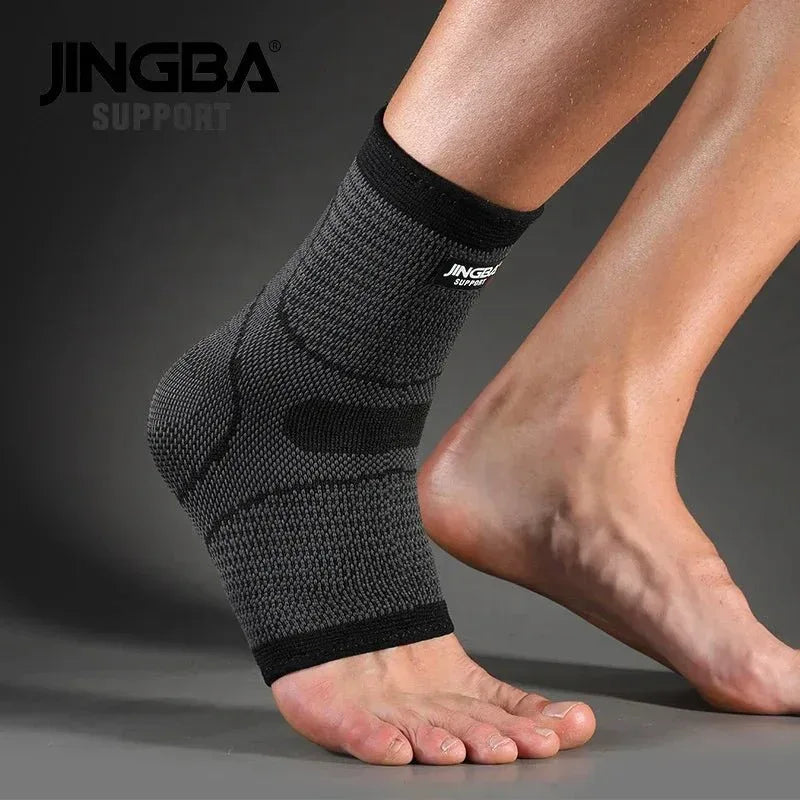 Compression Ankle Brace - Adjustable Knitted Support Sleeve for Sports Injury Protection - Allen-Fitness