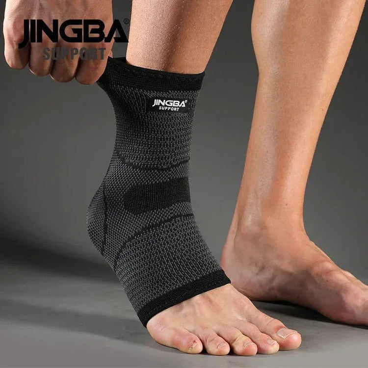 Compression Ankle Brace - Adjustable Knitted Support Sleeve for Sports Injury Protection - Allen-Fitness