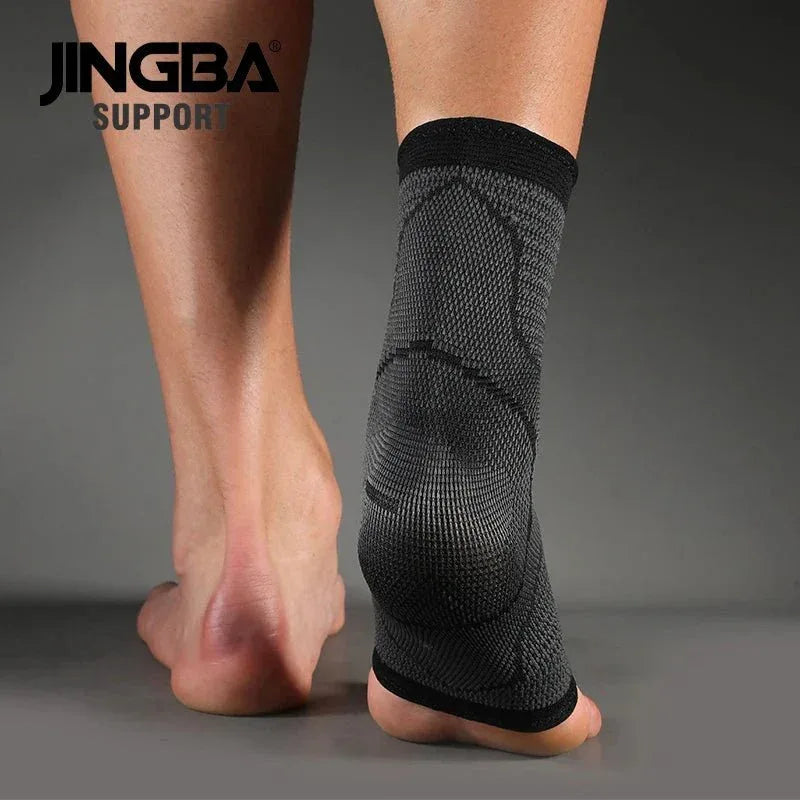 Compression Ankle Brace - Adjustable Knitted Support Sleeve for Sports Injury Protection - Allen-Fitness